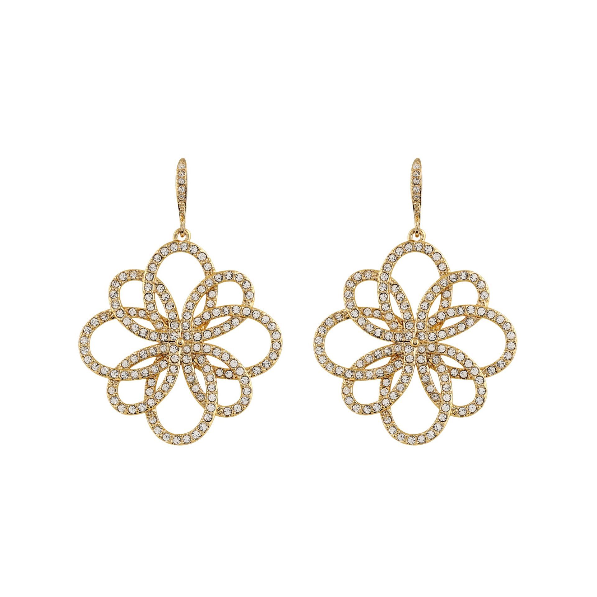 Boucles D'oreilles Femme – Fleur En Cristal Transparent, Style Lys, Fermoir Clou – Bijoux Délicats Et Lumineux