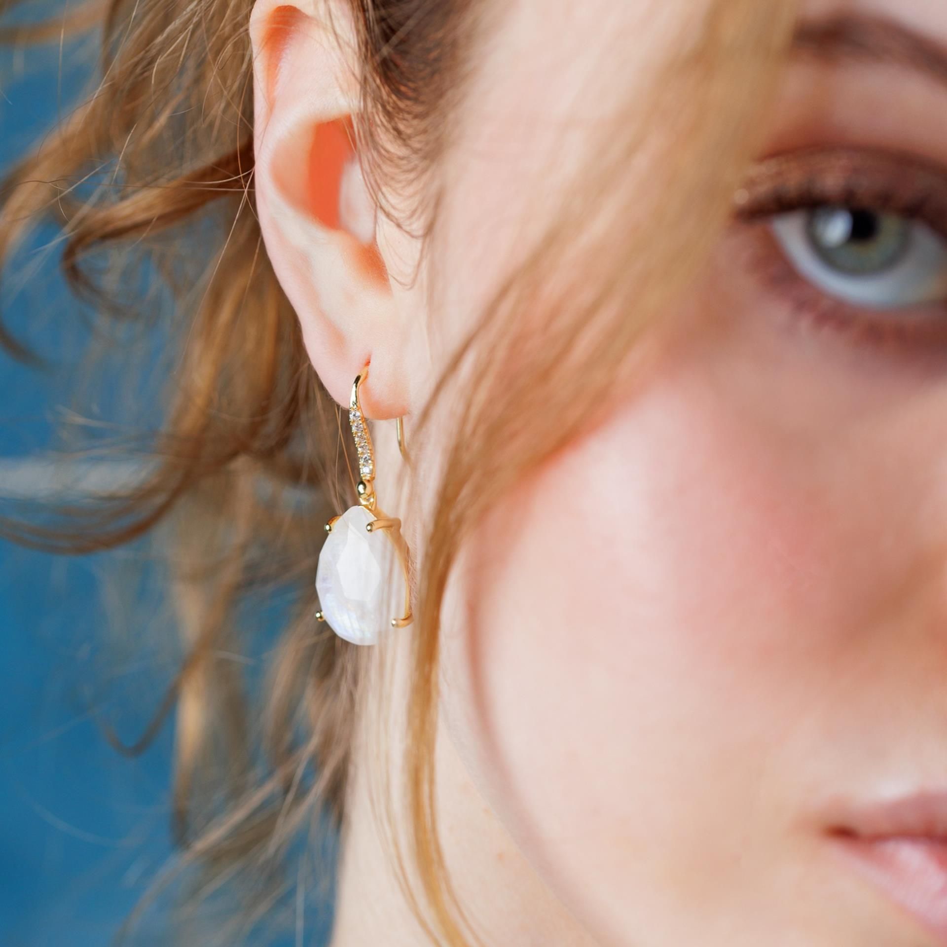 Moonstone earrings