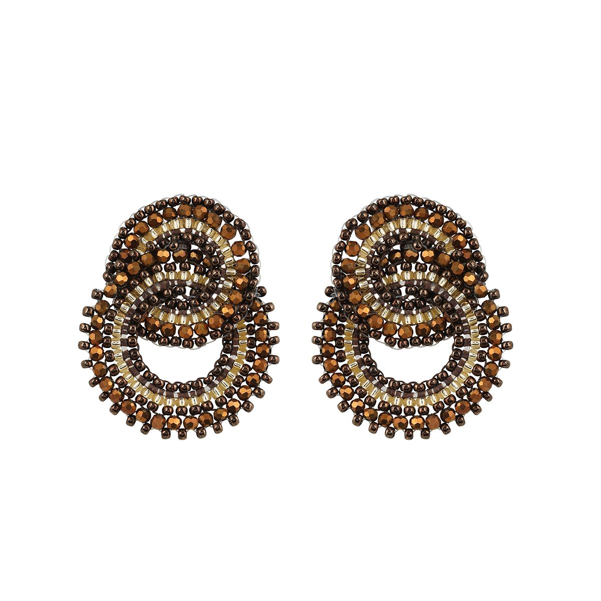 Boho Twisted Circles Brown
