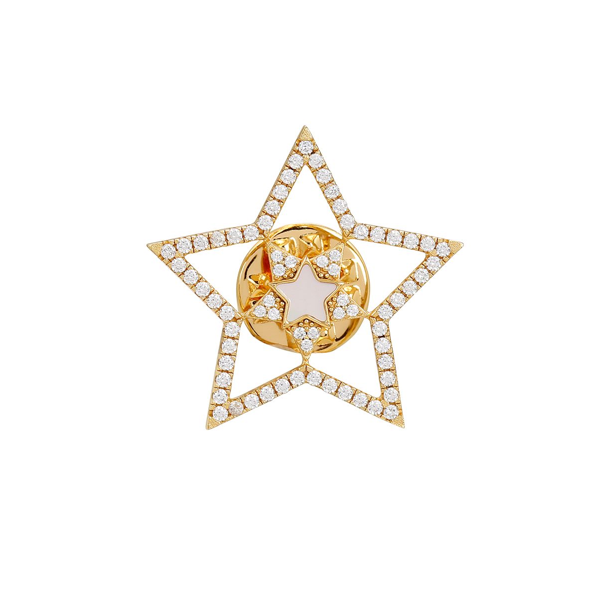 Crystal Star Brooch 