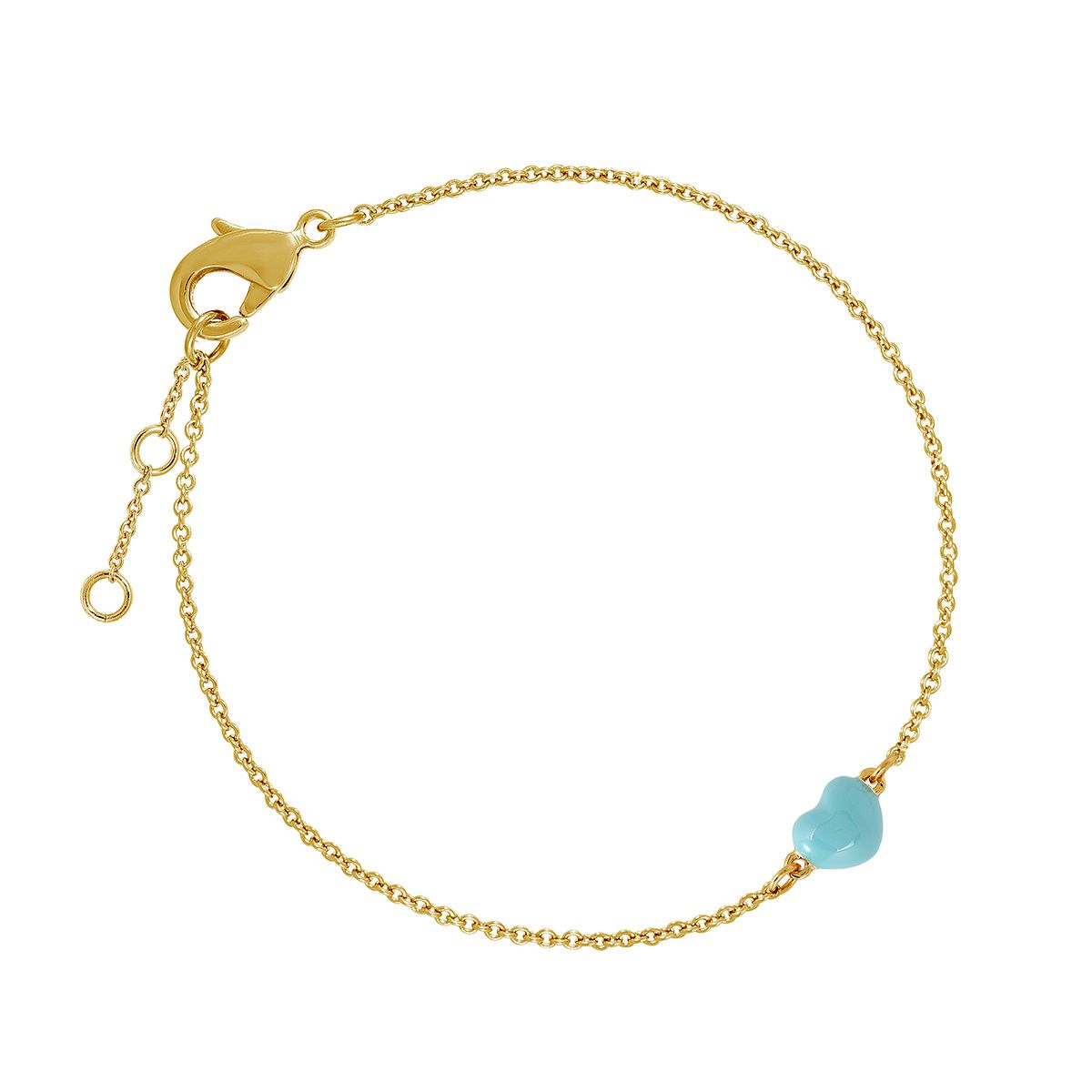 Herzarmband Türkis/Gold