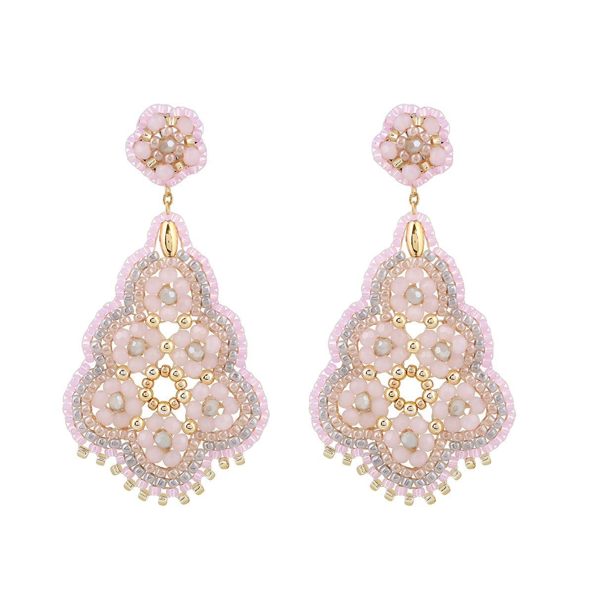 Boho Flower Drops Rosé Grey