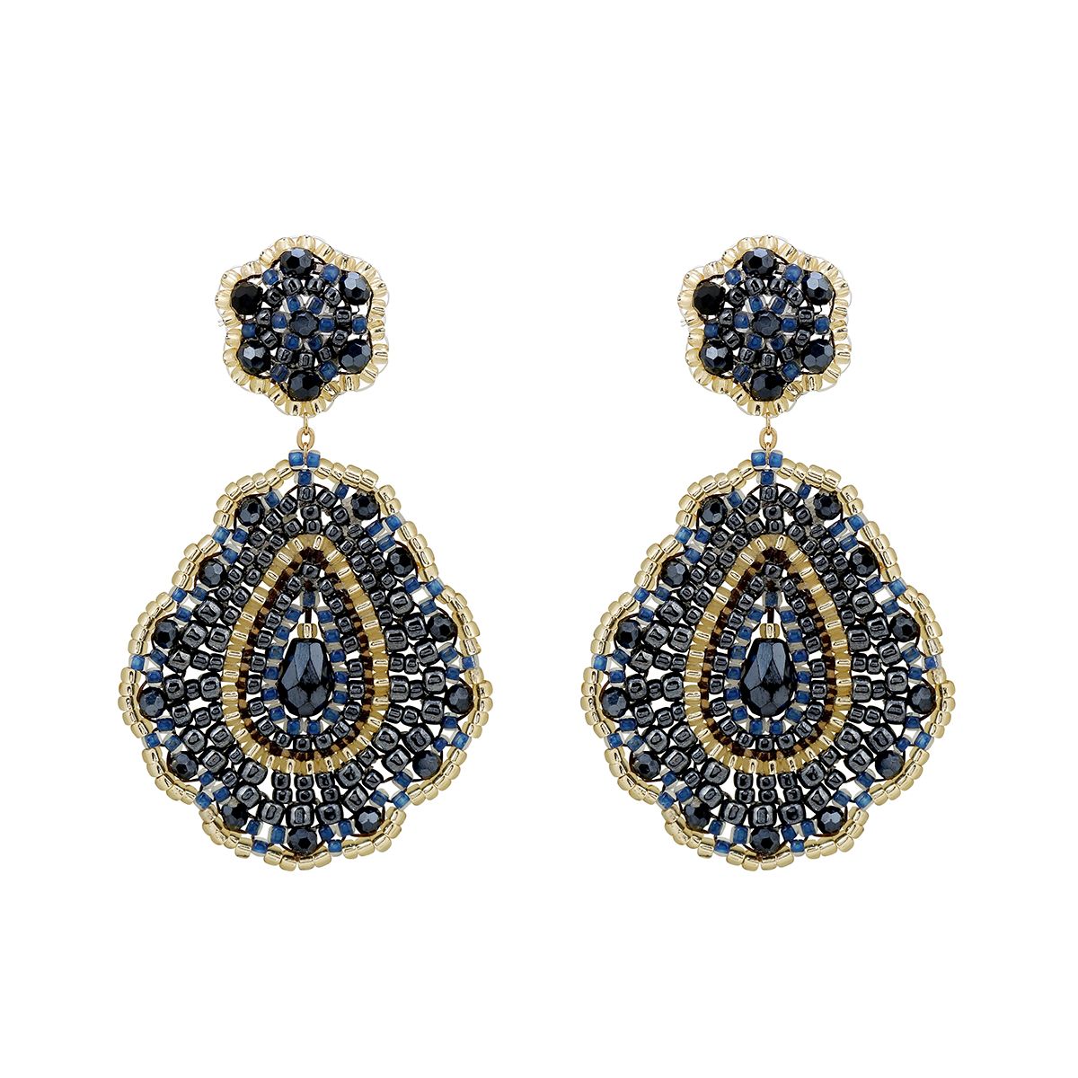 Boho Flower-Tropfen Midnight Blue