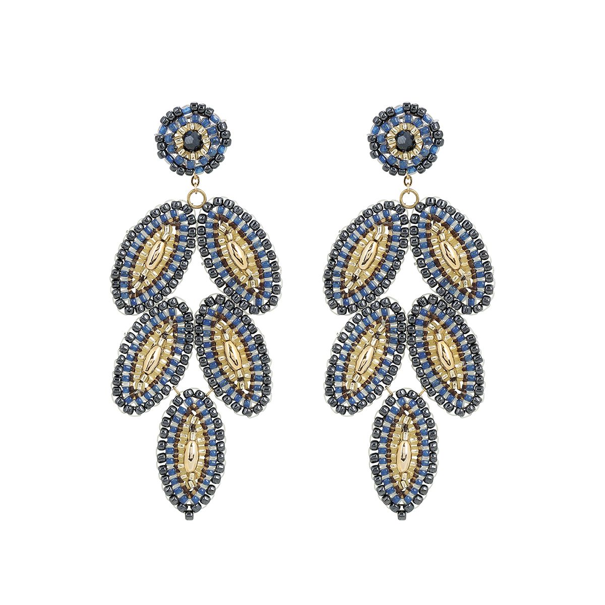 Boho Leaves Midnight Blue