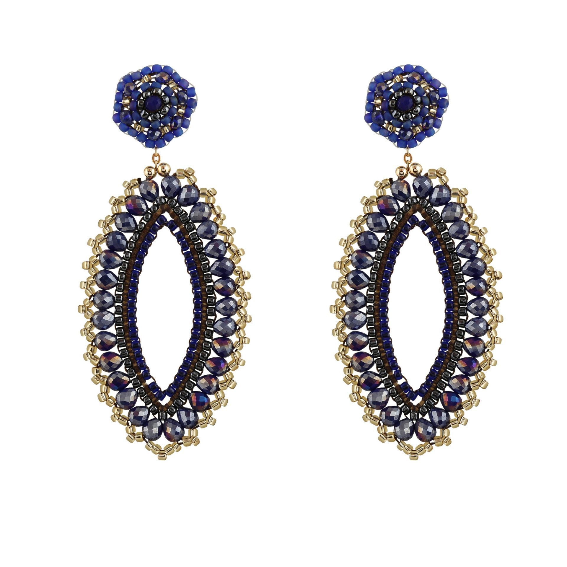 Boho Elipse Azurblau