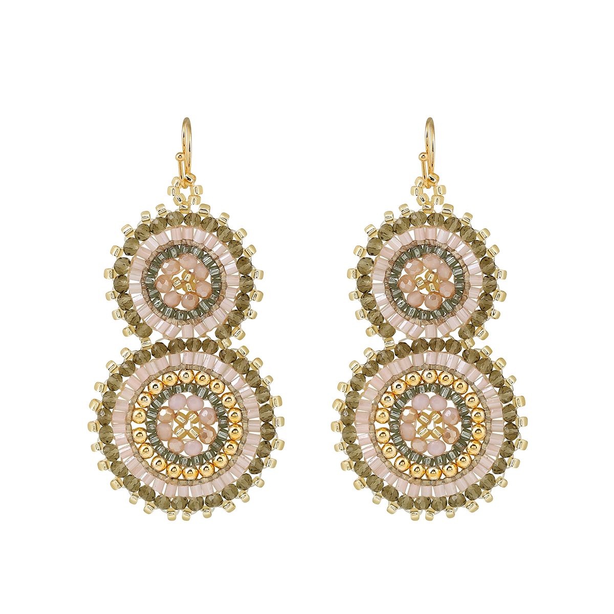 Boho Ohrring Rosa/Grey