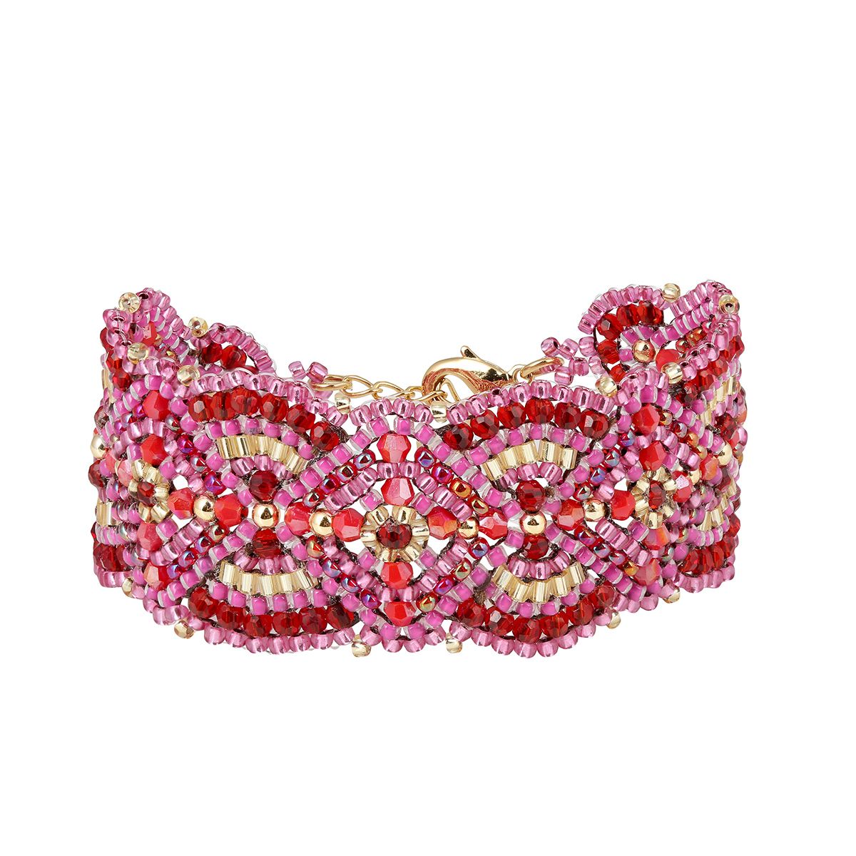 Boho Oriental Bracelet Red/Pink 