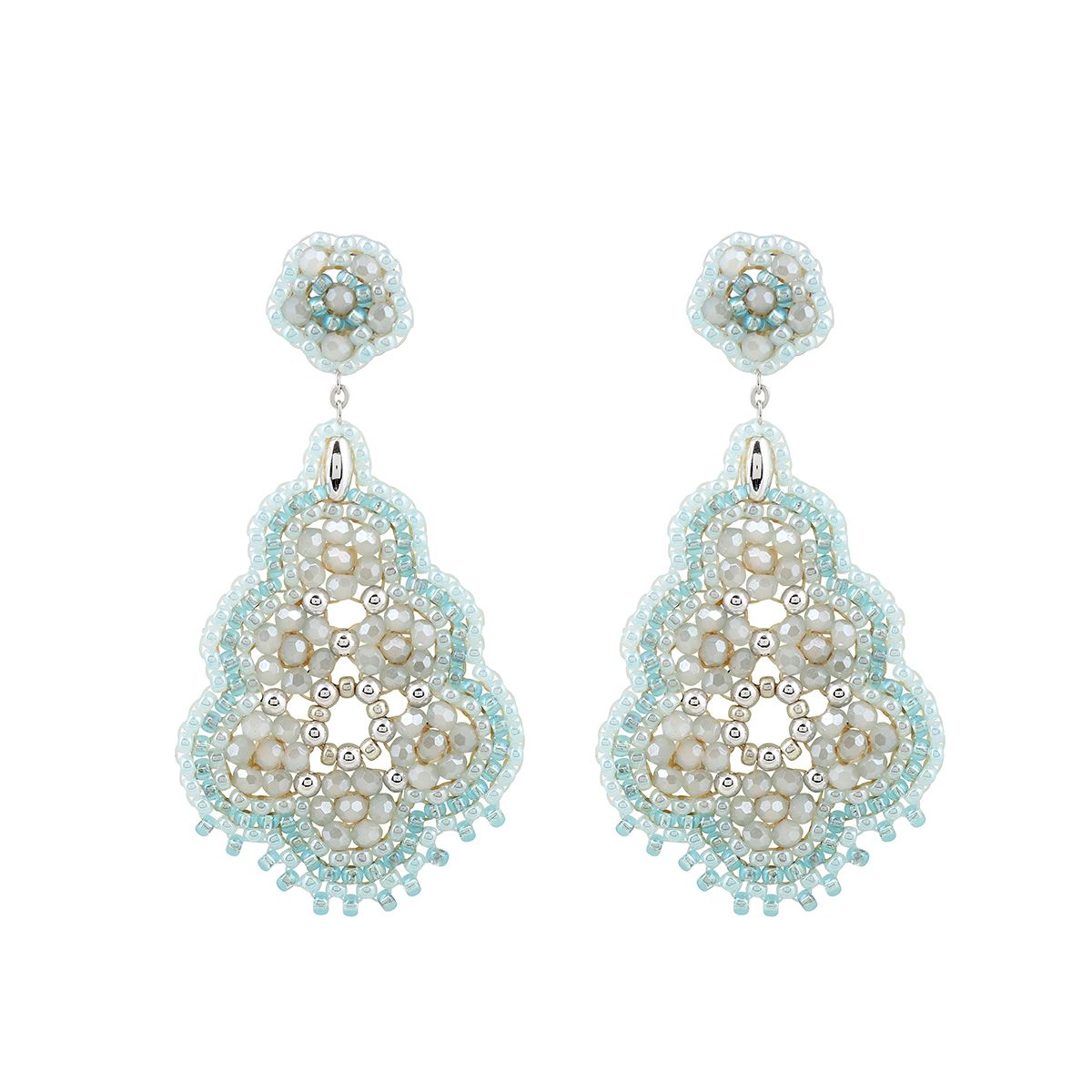 Boho Flower Drops Light Mint