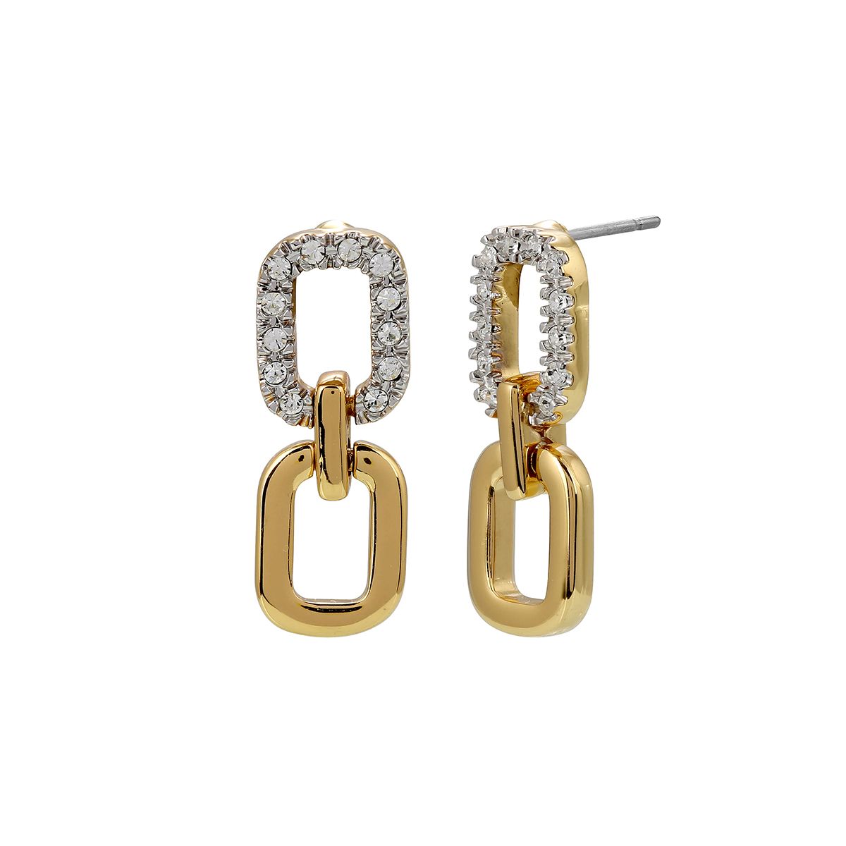 Duo Crystal Link Earrings