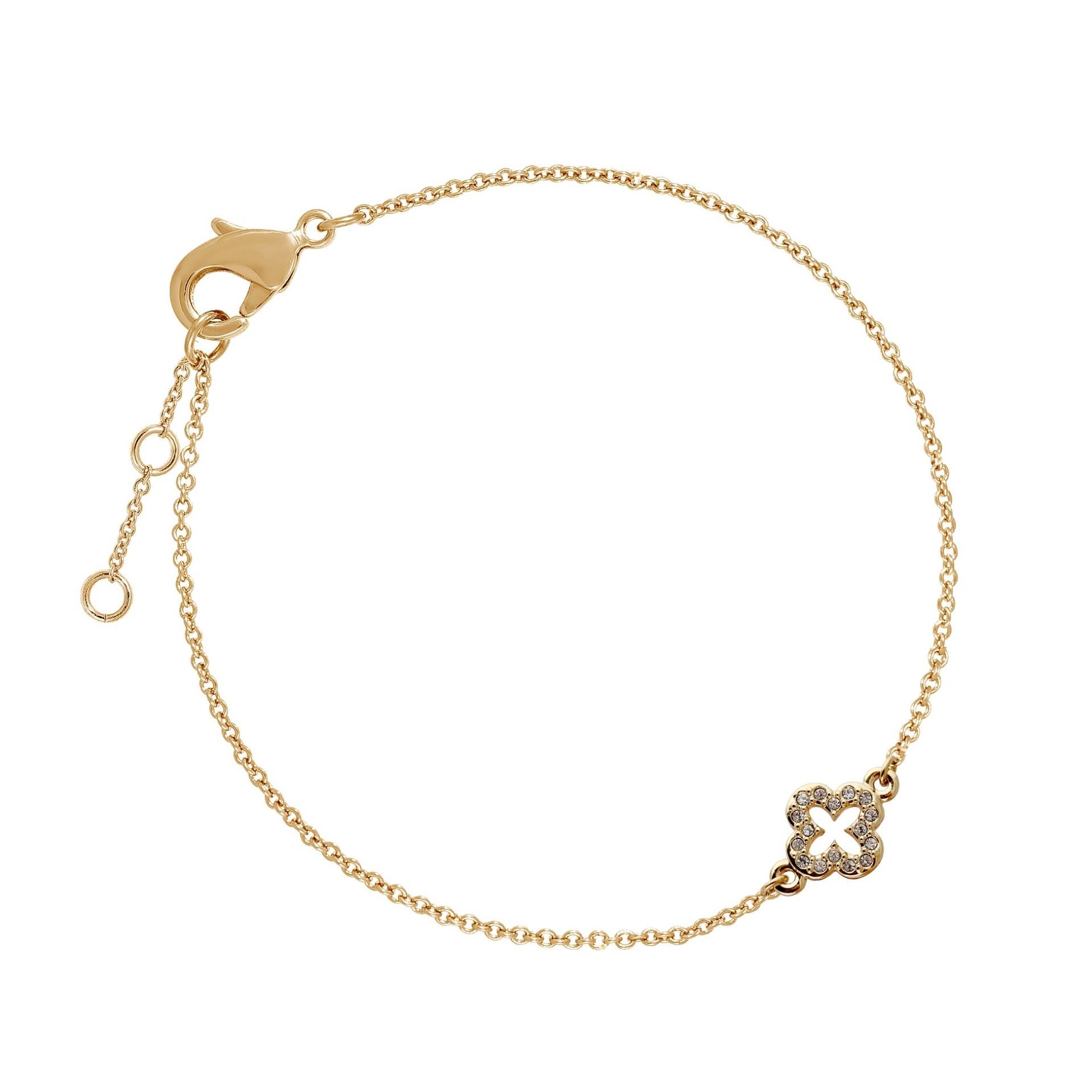 Armkette Kristallkleeblatt