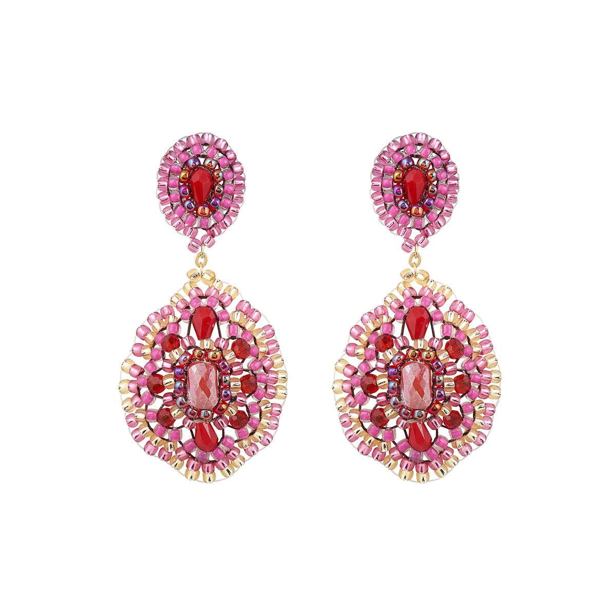 Boho Emerald Red/Pink