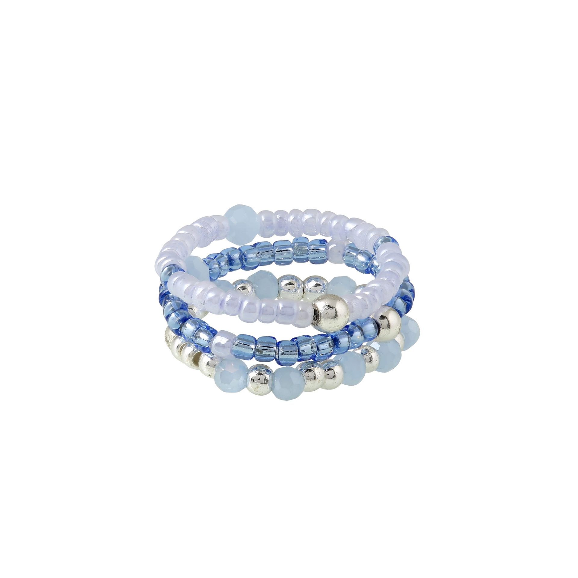 Boho Combination Ringe Eisblau