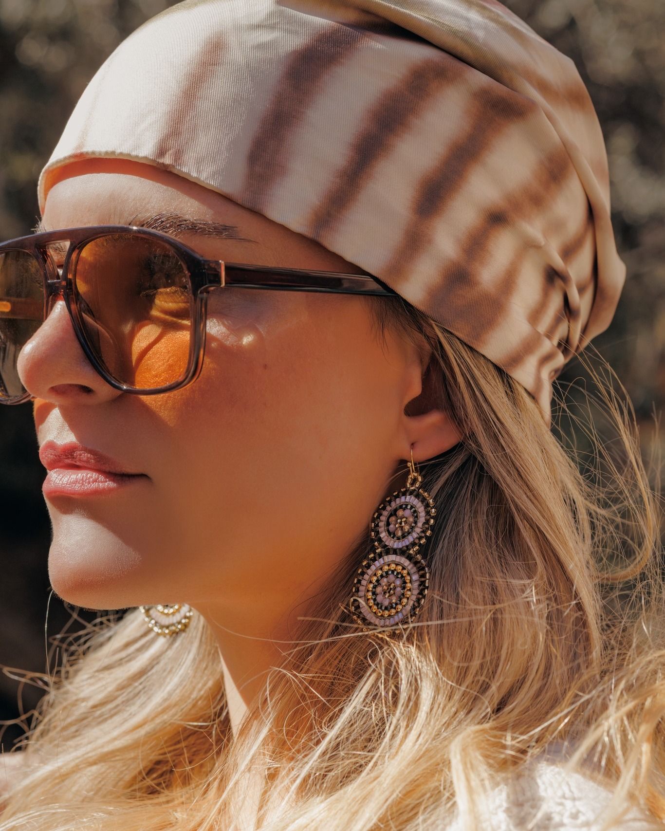 Soft Rosa, Cool Grey and a Little Golden Glow: Boho Ohrring Rosa/Grey ... CAJOY 🐚🍦