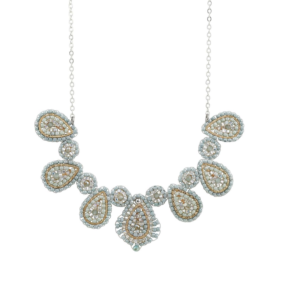 Boho Emerald Necklace in Sage