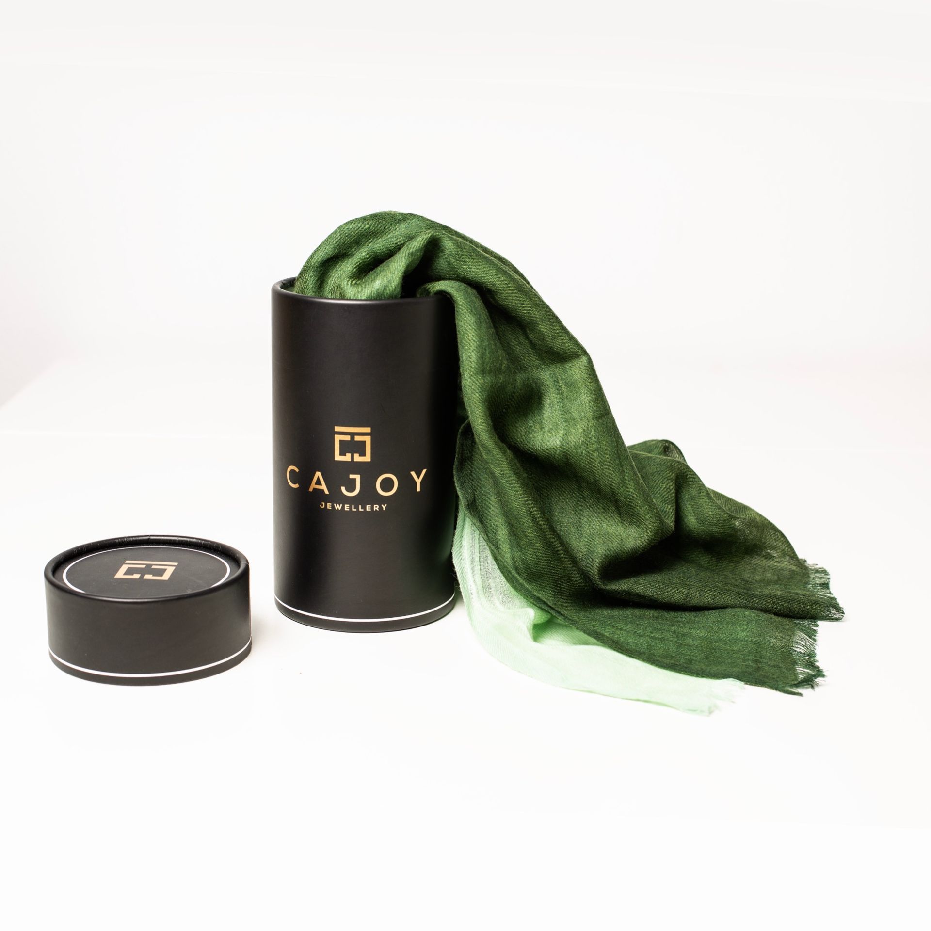 Zweifarbiger Schal Hell-/Dunkelgrün