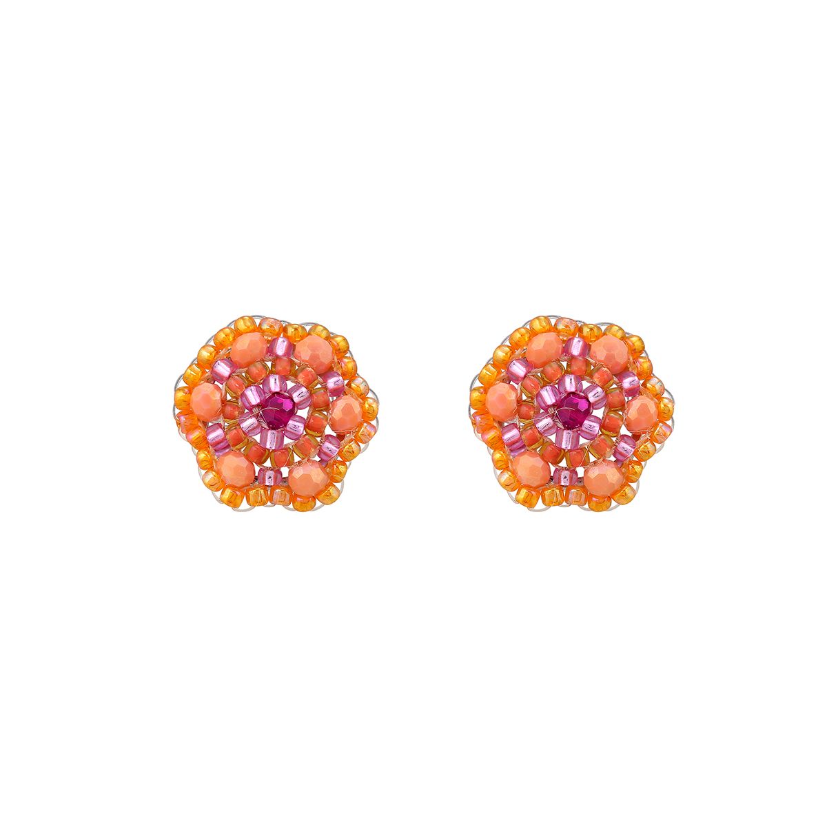 Fleur Boho Studs Koralle/Pink