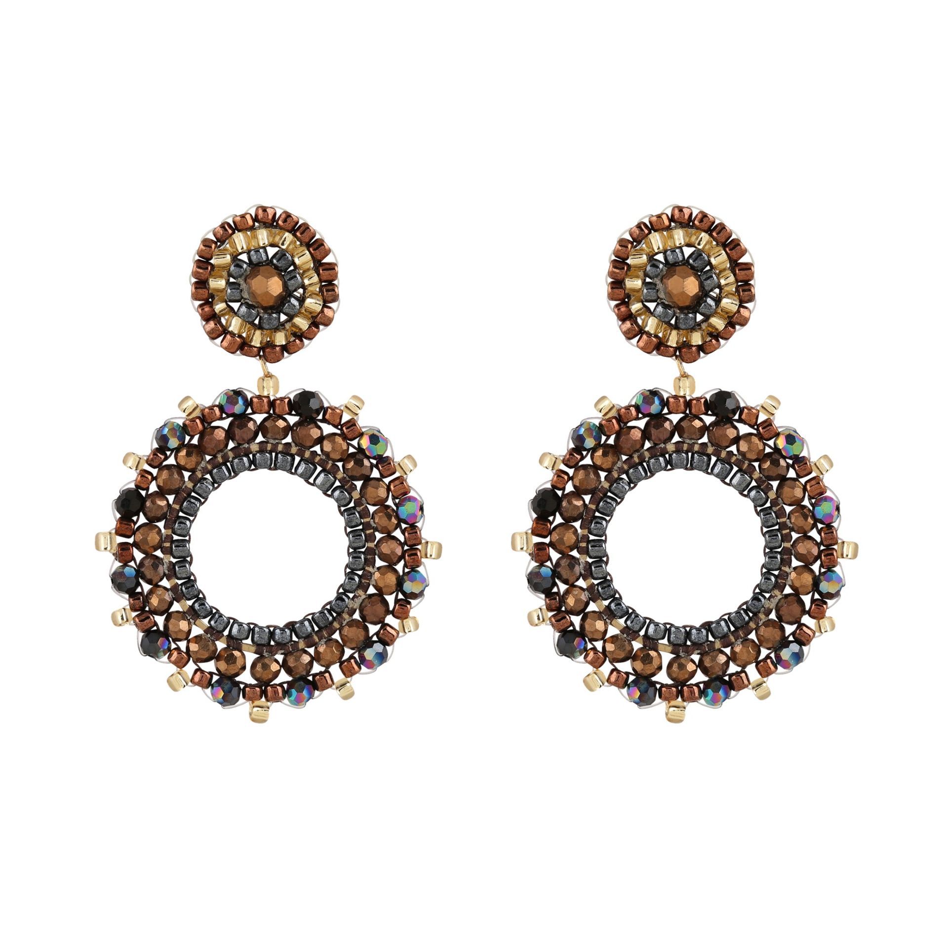 Boho Small Circle Black/Brown Boho Small Circle Black/Brown