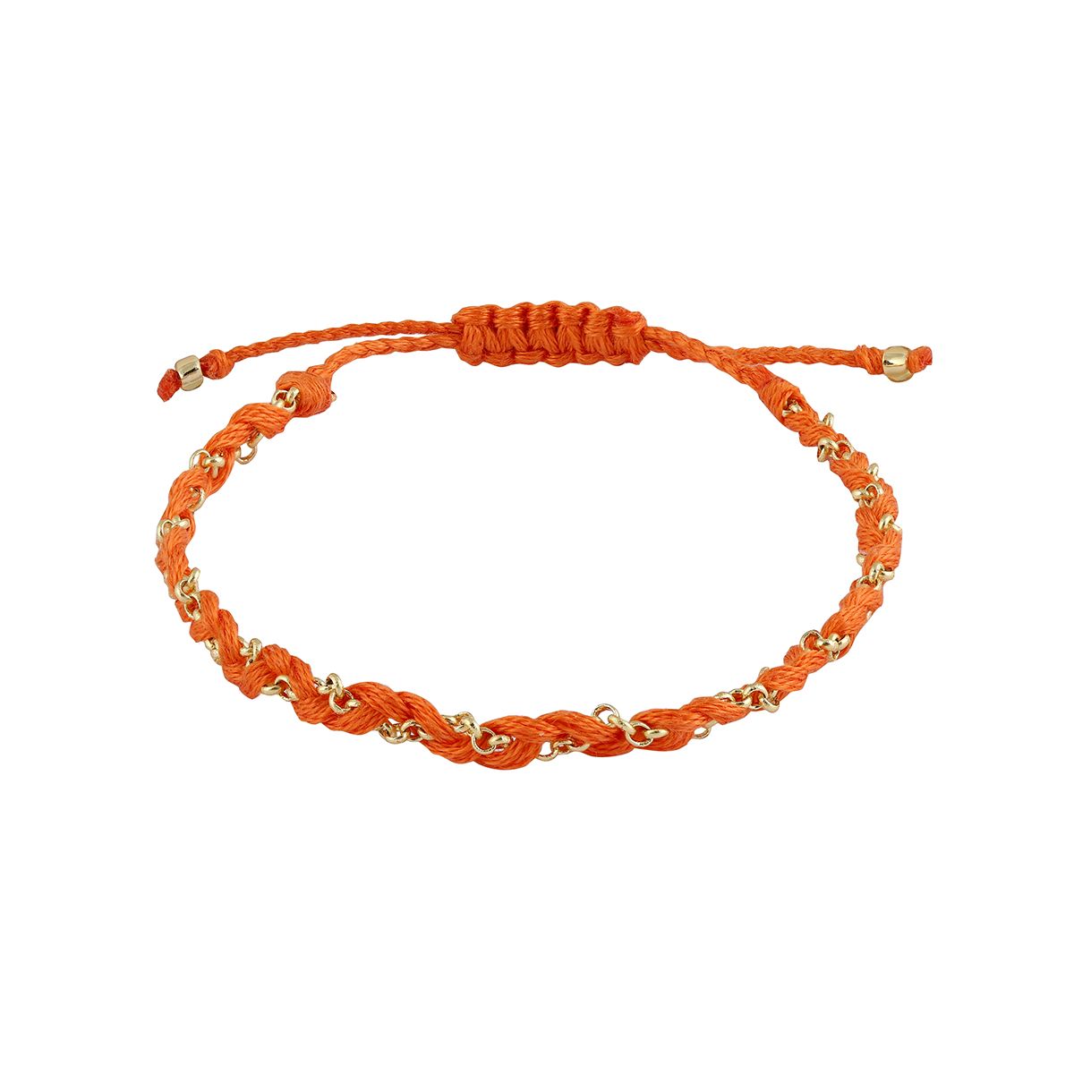 Textilarmband mit Chain Orange