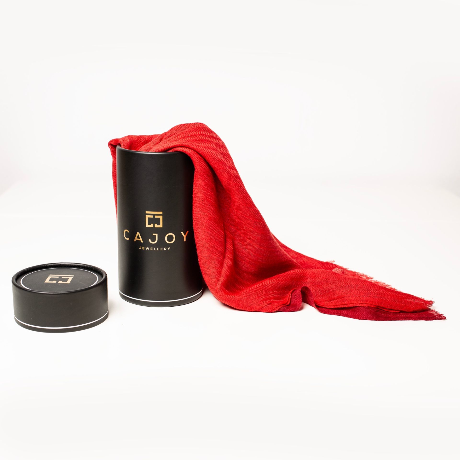 Zweifarbiger Schal Hell-/Dunkelrot