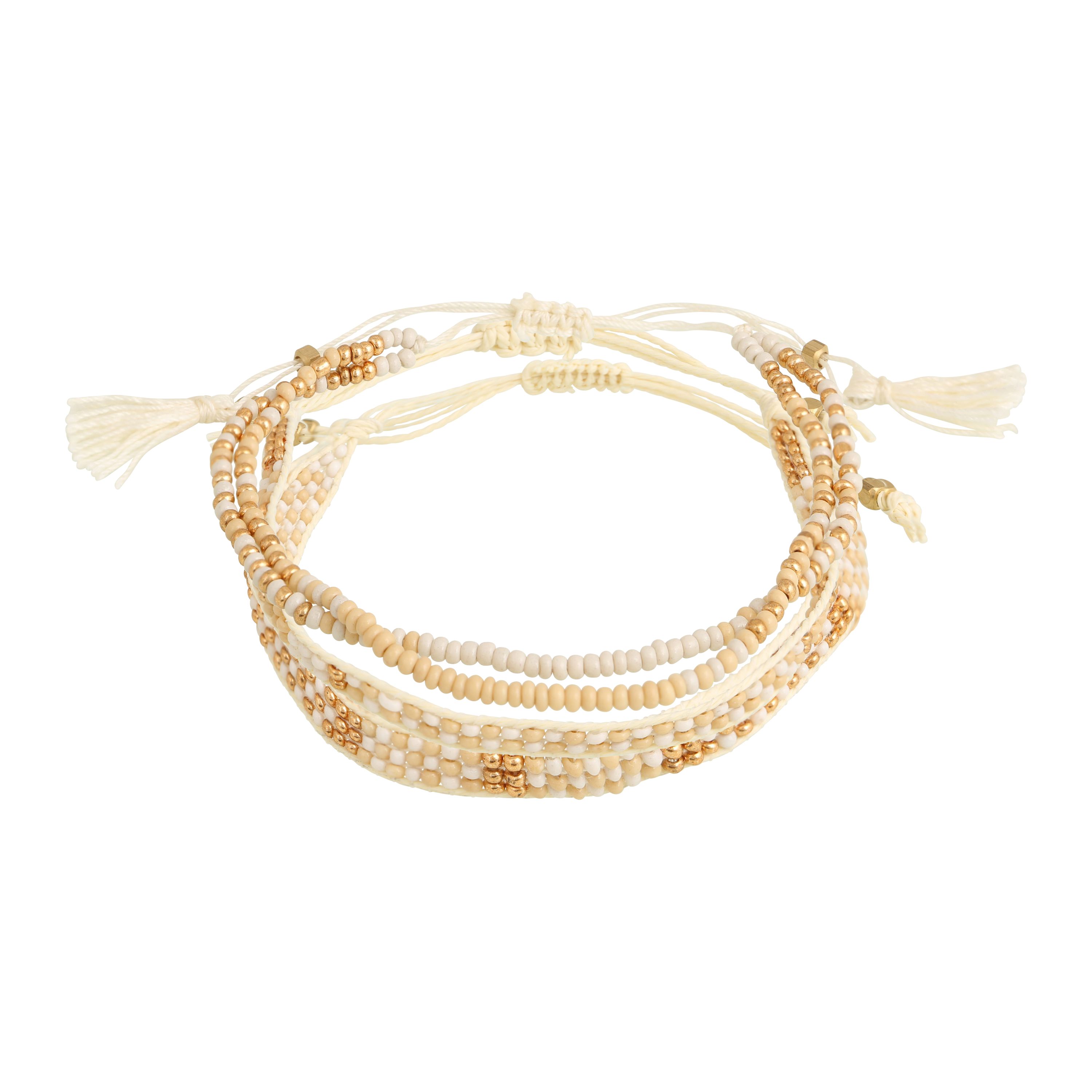 Dreifacharmband White/Gold