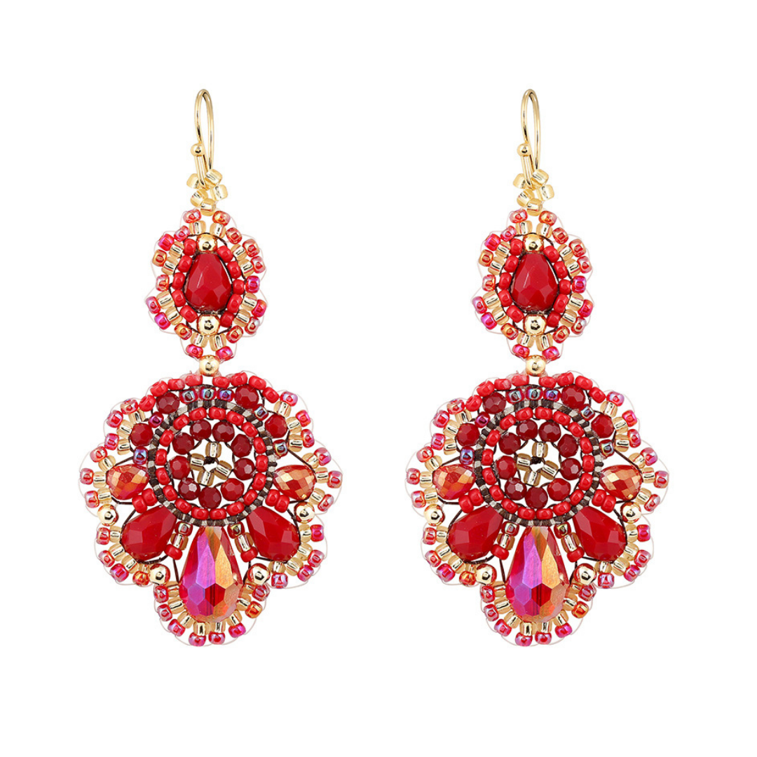 Boho Flora Vibrant Red