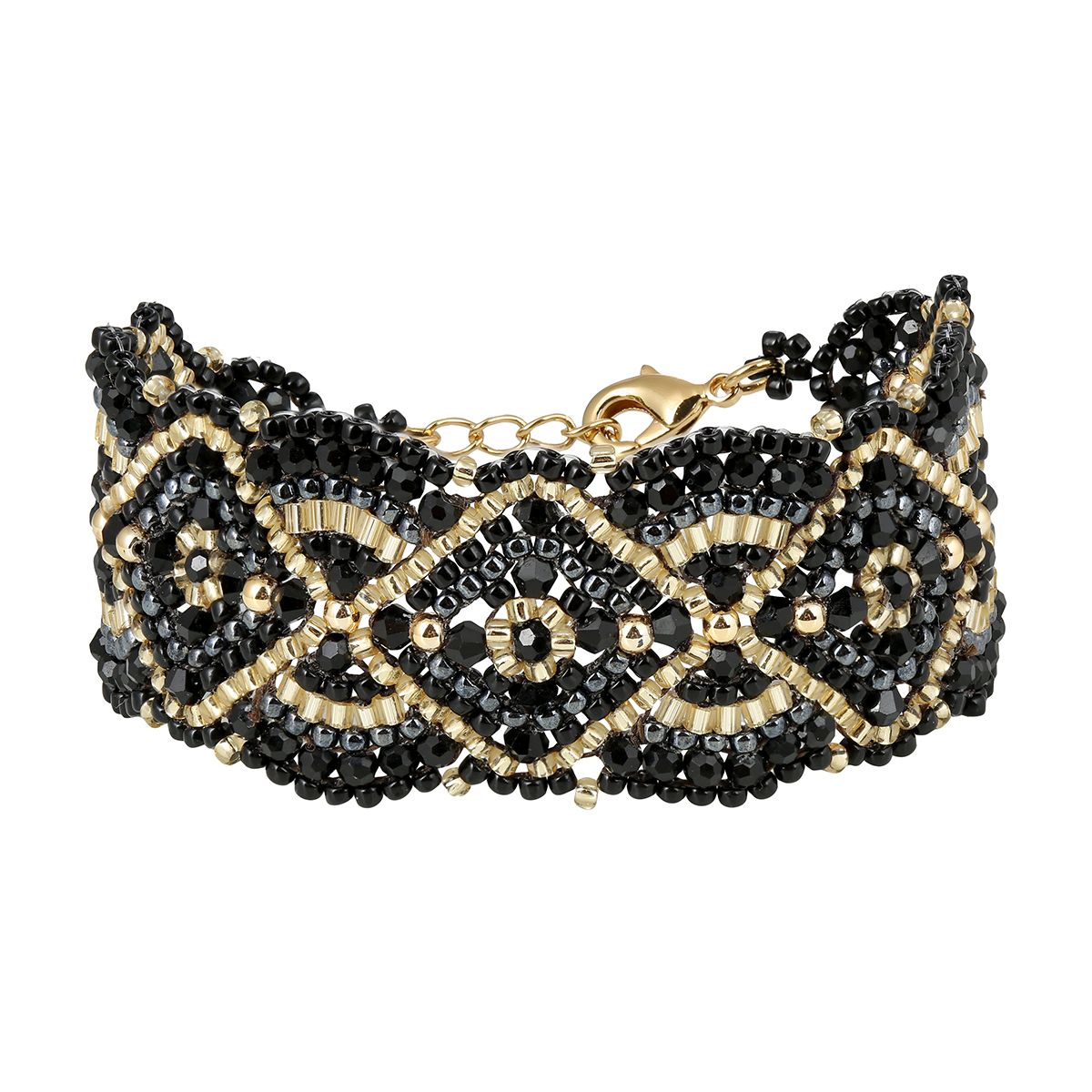 Boho Oriental Bracelet Black/Gold