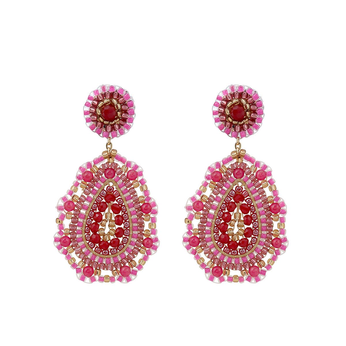 CLIP Boho Tropfen Small Berry Pink