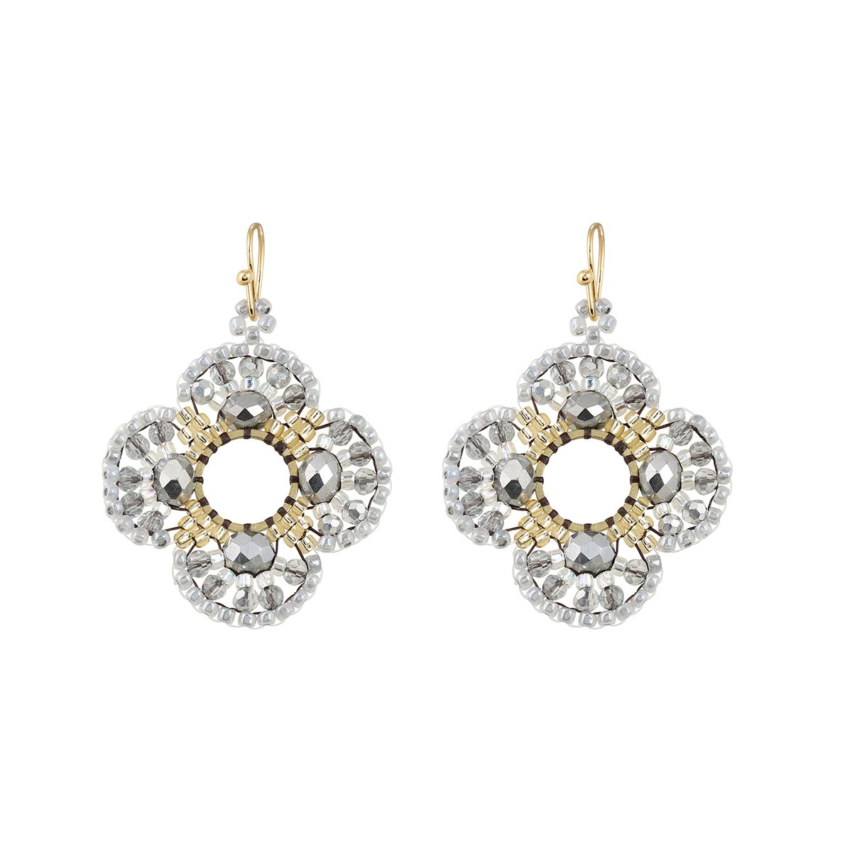 Boho Clover Grey/Gold