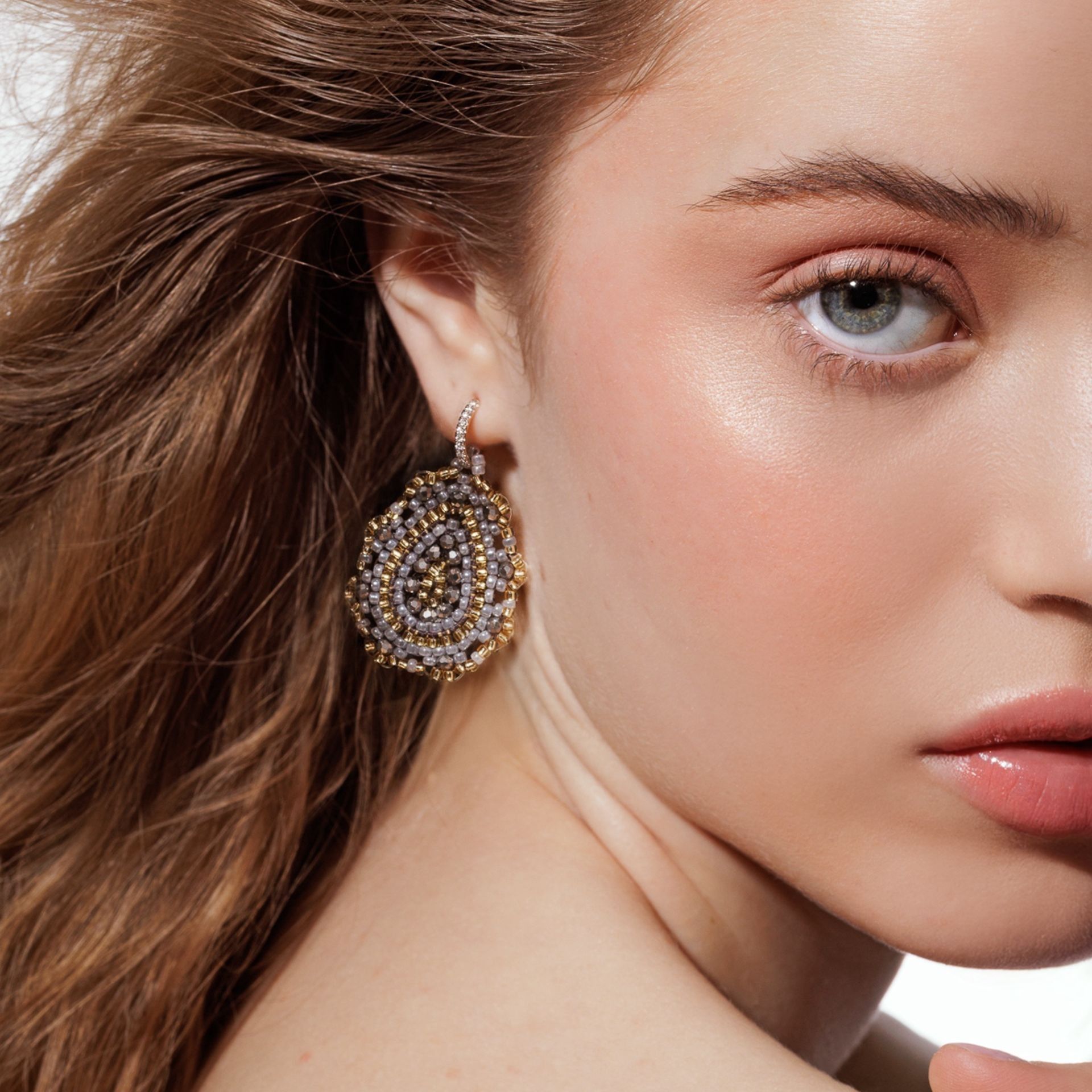 Boho-Set mit Goldener Kreole