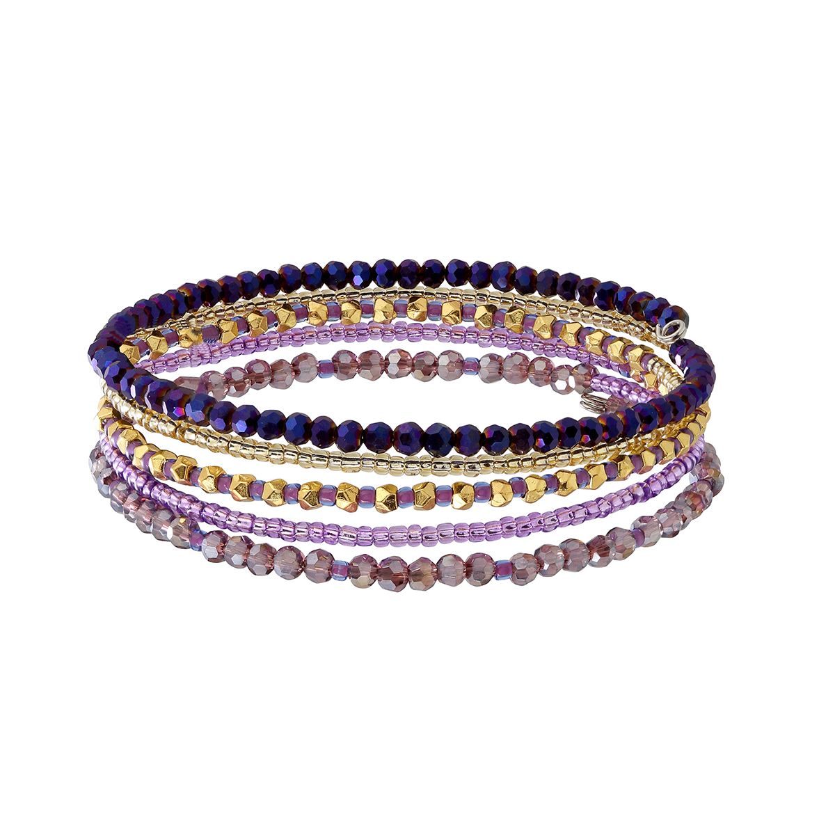 Schmaler Drahtarmreifen Vibrant Purple