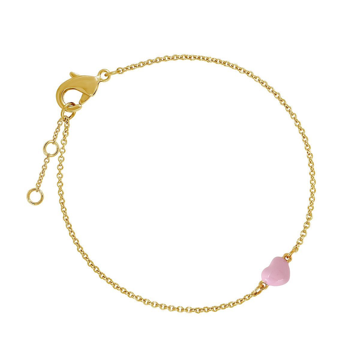 Herzarmband Rosa/Gold