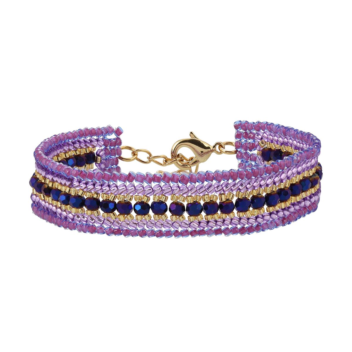 Schmales Boho Bracelet Vibrant Purple