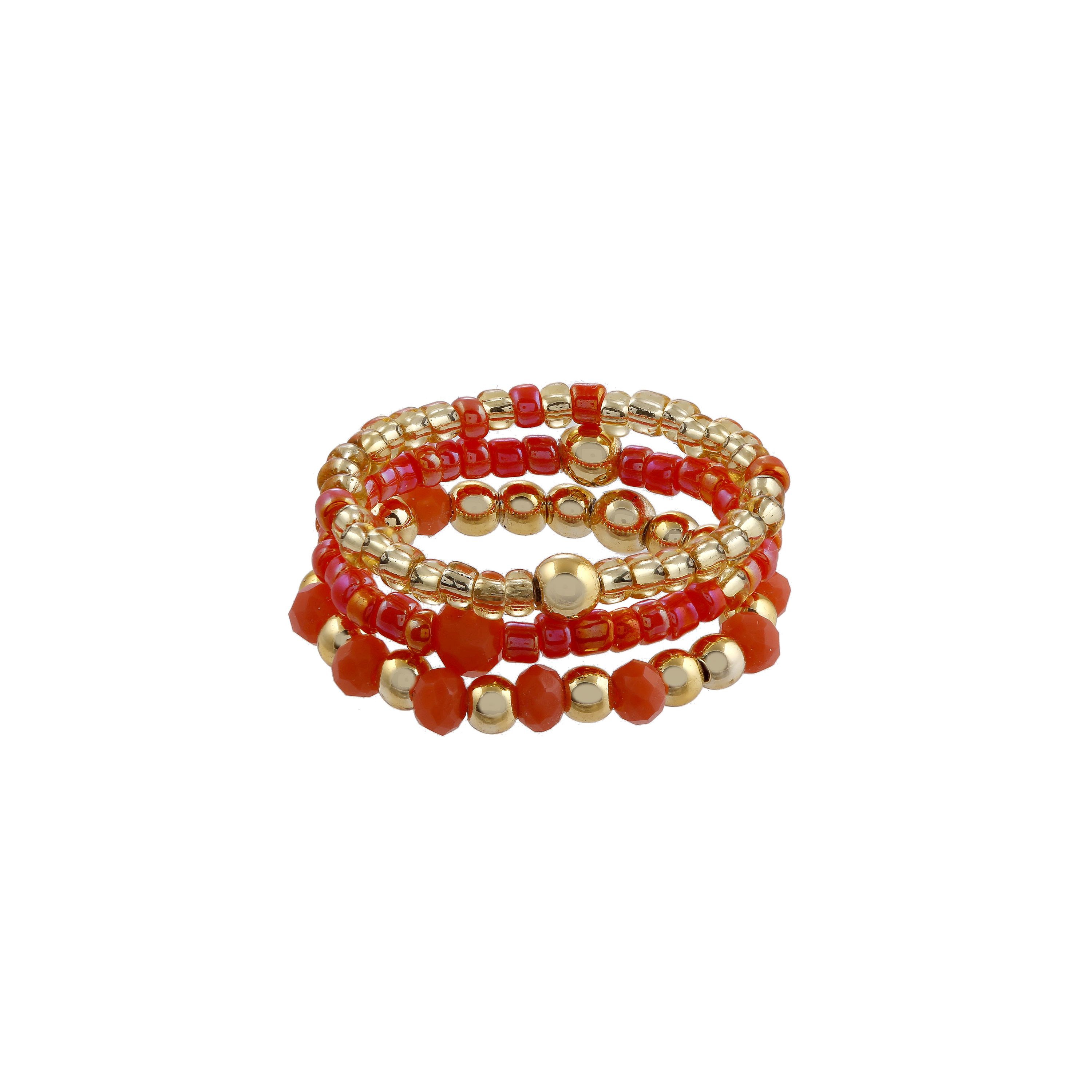 Boho Combination Ringe Koralle/Gold Boho Combination Ringe Koralle/Gold