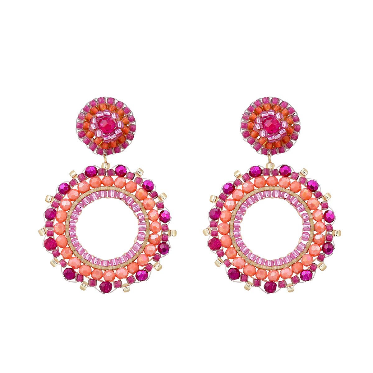 Boho Small Circle Koralle/Pink
