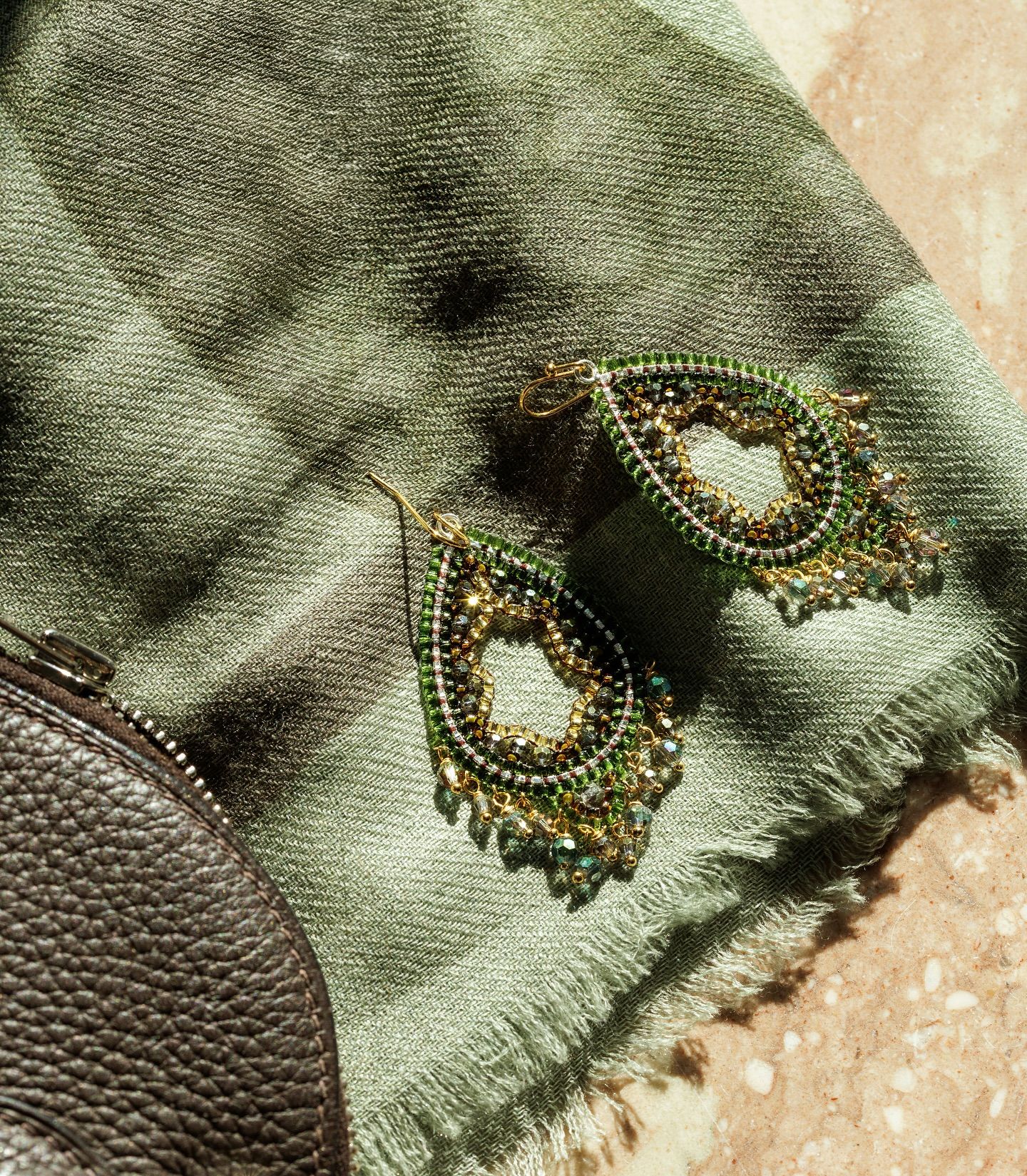 Green, Gold And Main Character Energy: Boho Waterdrop Seaweed … CAJOY 🍾🌟