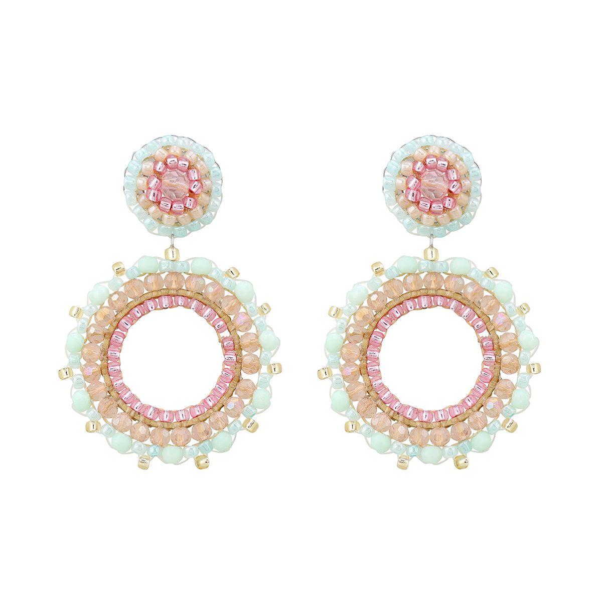 Boho Small Circle Blue/Pink