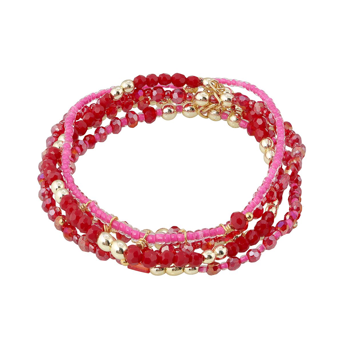 5-fach Armband Red/Pink